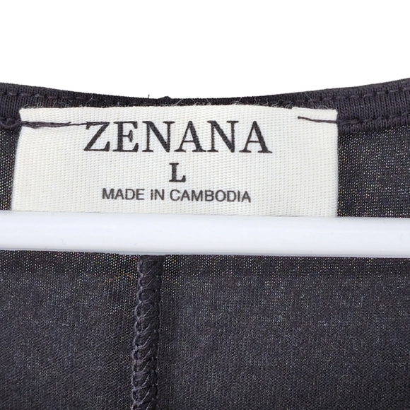 Zenana Women's Short Sleeve Round Neck Ruffle Hem Dress - L - Picture 4 of 6